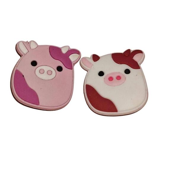 Crocs Pair of Cow Squishmellow In inspired Croc Charms - Picture 1 of 3